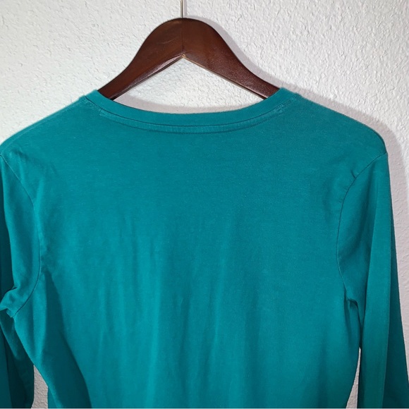Great Northwest green Long-sleeve Cotton T-shirt Sz L stretch loungewear cozy - Picture 8 of 12